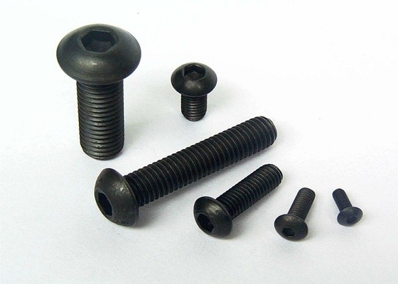 comprar ISO 7380 Aço carbono Óxido negro Soquete hexagonal Flat Round Head Screw com alta resistência online manufacture