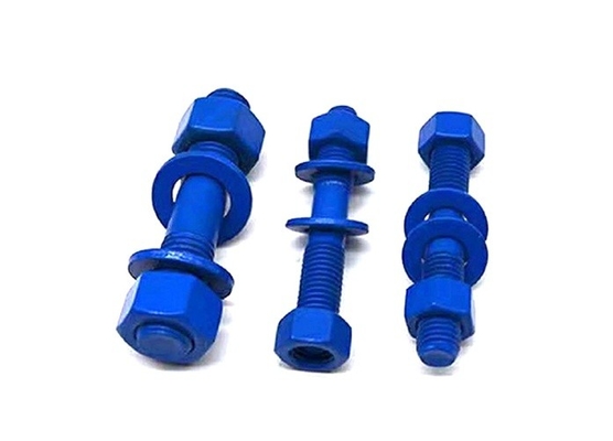 comprar ASME B18.2.1/ASME B18.2.2 Parafuso revestido com fluocarbono com 2 porcas hexadecimais pesadas e uma máquina de lavar simples e redonda2.1/ online manufacture