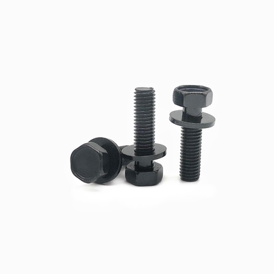 comprar GR.10.9 Superfície preta para parafusos de cabeça hexagonal e parafusos simples com acessórios de porcas hexagonais M2.5-M12 Tamanho do fio online manufacture