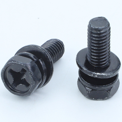 comprar Ferramenta de lavagem de molas de aço carbono preto revestido de zinco, de cabeça hexadecimal, com encaixe, e conjuntos de lavadoras de molas de molas de molas de molas de molas online manufacture
