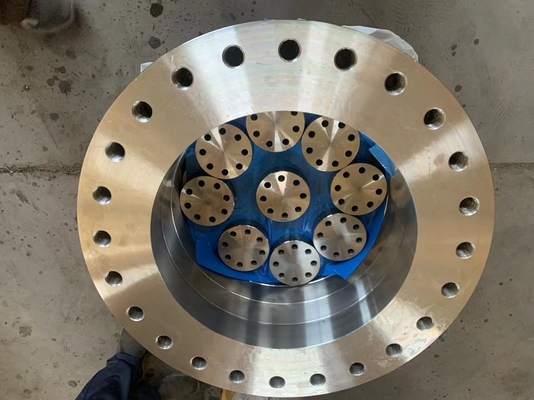 Flange forjada personalizada da cara do plano de aço carbono com não a passagem rosqueada
