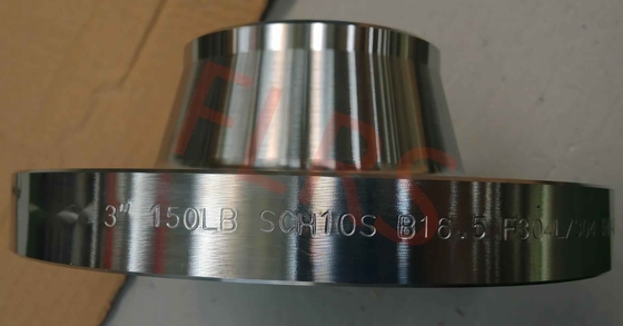 A182 F304/304L aumentou a flange de aço inoxidável de solda SCH10S da tubulação do pescoço da cara 3 polegadas