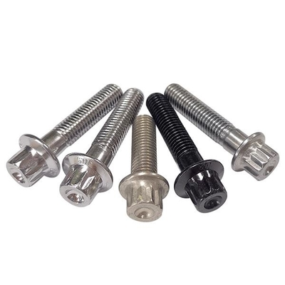 Parafusos para cabeça de tampa de balão/parafusos para cabeça de tampa de balão, ou seja, parafusos para cabeça de tampa de 12 pontos de flange cromado