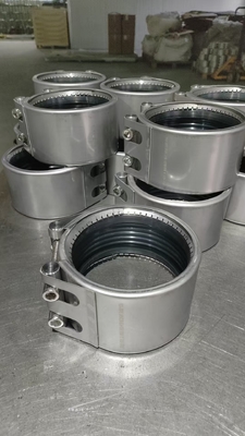 Material de fixação de aço inoxidável 201 EPDM / NBR Seal Ring Grip-type Pipe Clamp para aplicações da indústria de gás