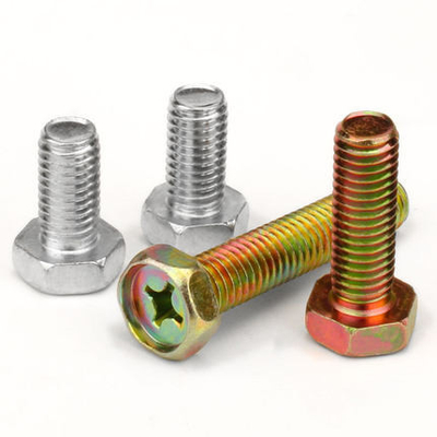 Aço carbono M4-M8 Galvanizado Philips Socket Hex Head Bolts com Indentation GB29.2 UNC Thread