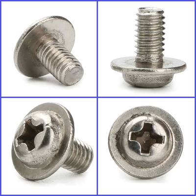 Tamanho M3-M8 parafusos PWM de aço inoxidável DIN967 parafusos de cabeça de panela em reboque cruzado com colar - categoria de produto A