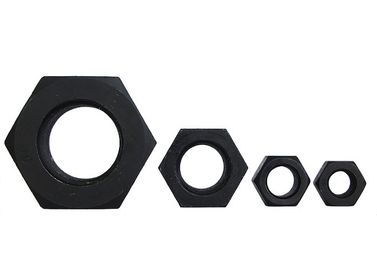 Preto da contraporca do hexágono do aço carbono que chapeia o tipo com a linha fina