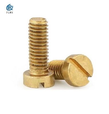 Parafuso mecânico entalhado de bronze da cabeça do tampão/em volta do parafuso de máquina entalhada principal